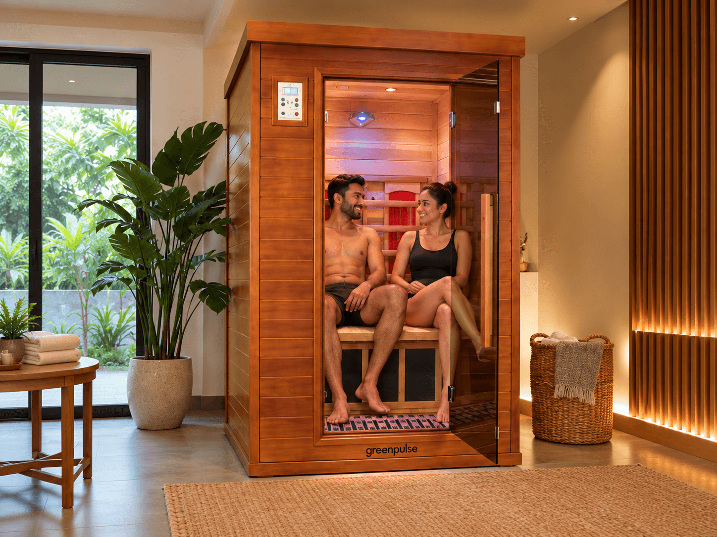 Halo Hybrid 2 Infrared Sauna (2 Person, Carbon + Ceramic Heater)