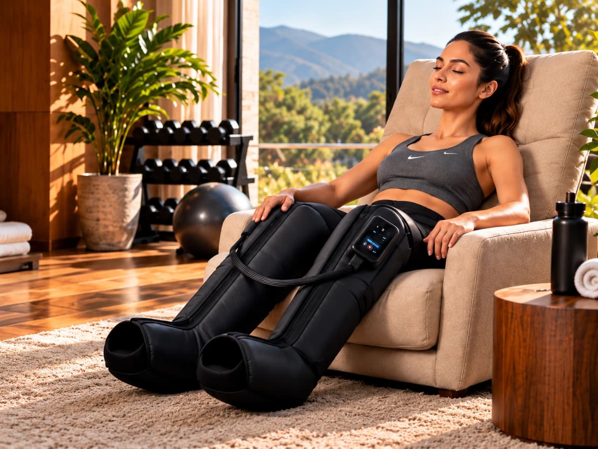 PulseWave 4 Air Compression Boots (4-Chamber, Wireless, App Control)
