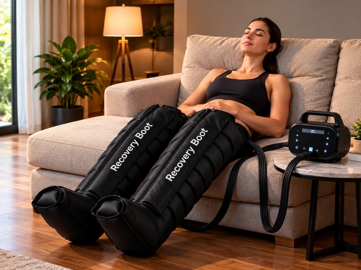 PulseWave Max 8-Chamber Rechargeable Air Compression Recovery Boots