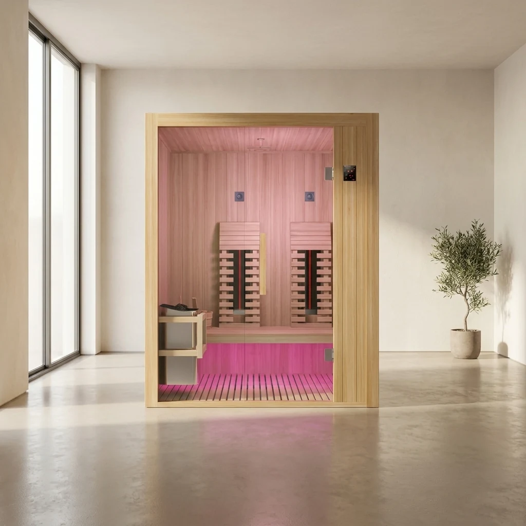 Duo Hybrid Red-Light Sauna